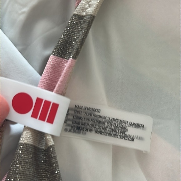 Solid & Striped The Olympia One-Piece Swimsuit Sz Large Arco Shimmer Arco Stripe - Picture 8 of 10